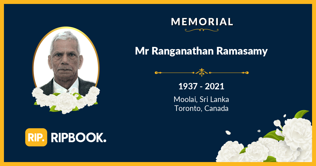 Late Ranganathan Ramasamy - RIPBook