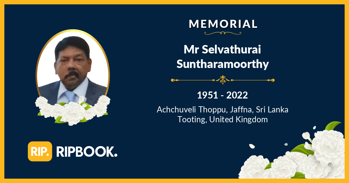 Late Selvadurai Sundaramoorthy RIPBook