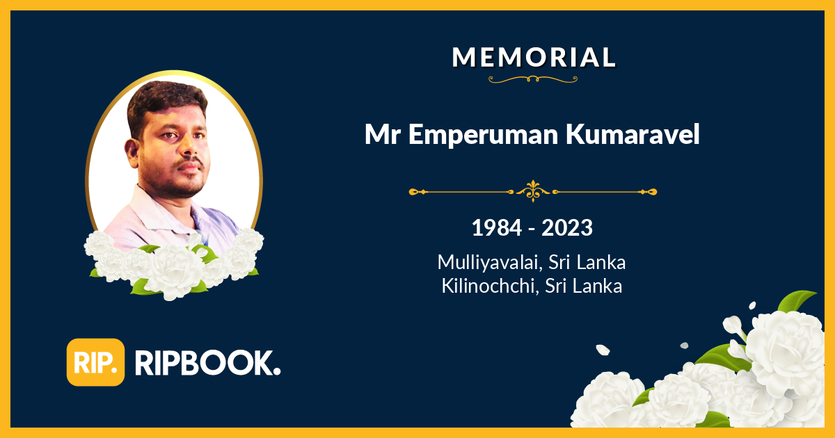 Late Emperuman Kumaravel - RIPBook