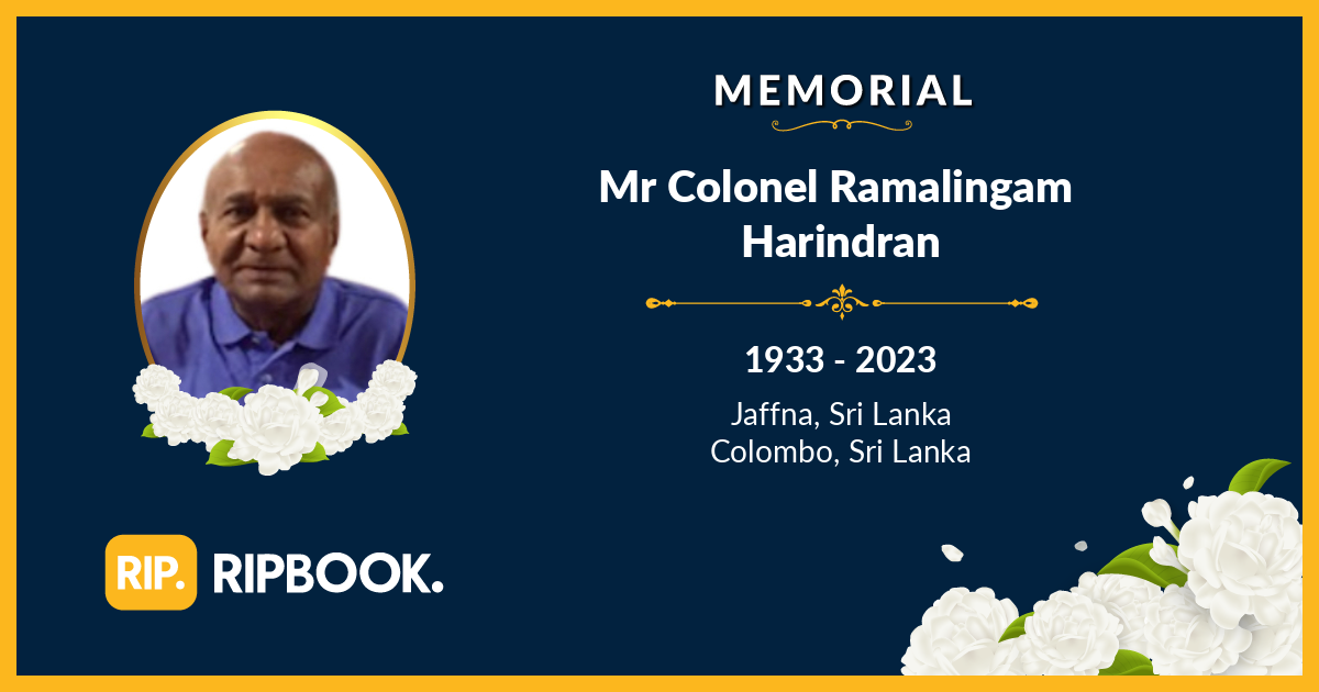 Colonel Ramalingam Harindran (Hari) - RIPBook
