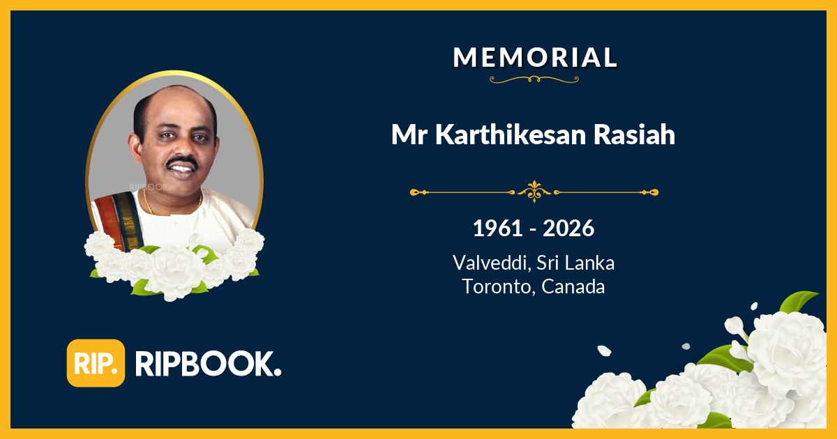 Tribute for Mr Karthigesan Rasiah (Karthi) By - RIPBook