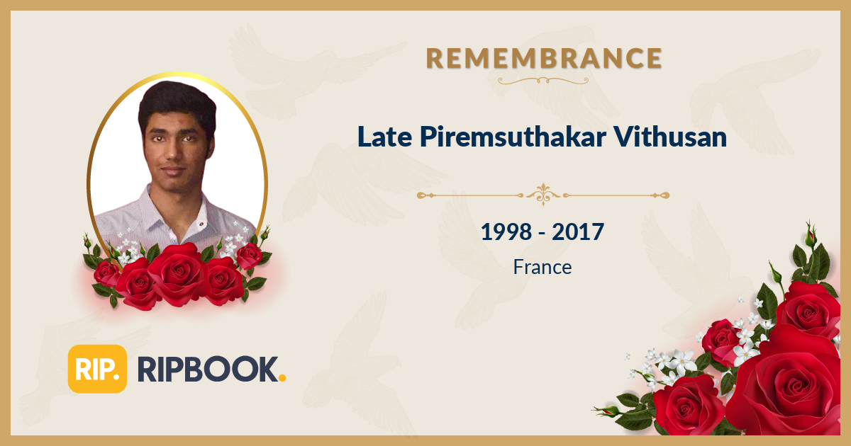 Vithusan Rajakumar Late Piremsuthakar Vithusan - 8th Year Remembrance - RIPBook