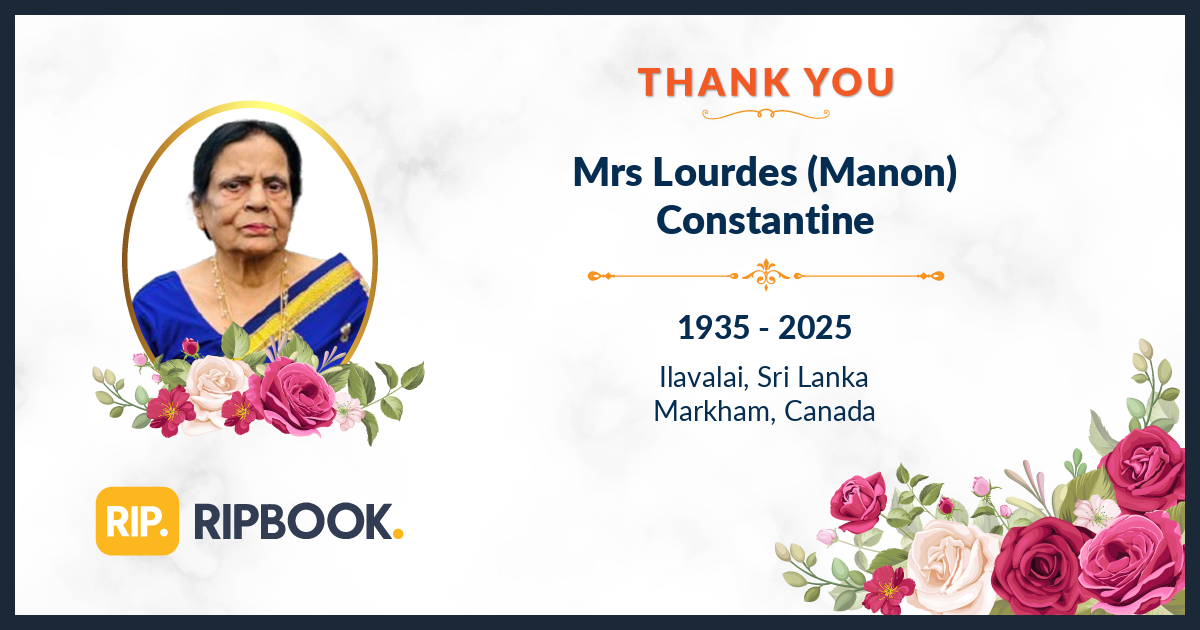 Manomn Rip Late Lourdes (Manon) Constantine - 31st Day Remembrance & Thankyou ...